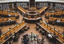 A library with lots of computers for digitised learning