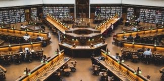 A library with lots of computers for digitised learning