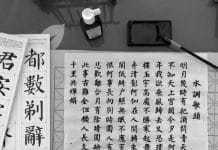 A piece of paper with Chinese Hanzi written on it