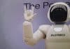 A robot waves