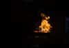 A fire in the dark