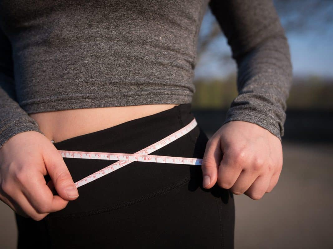 Measuring tape around waist