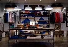 The interior of a clothing store