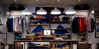 The interior of a clothing store