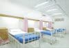 A row of hospital beds