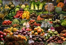 An array of colourful vegetables