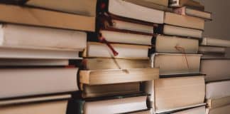 A pile of books