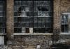A decrepit building front