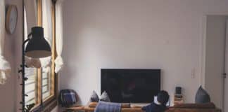 The inside of a flat