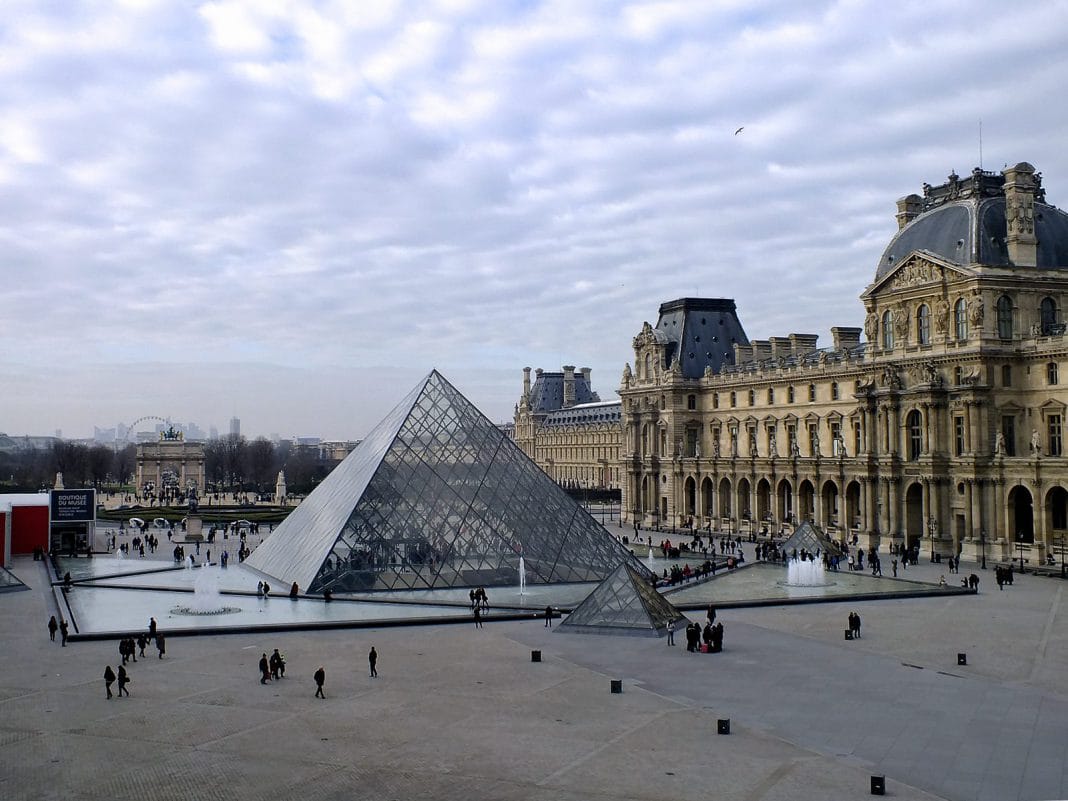The Louvre museum from the outside