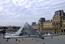 The Louvre museum from the outside