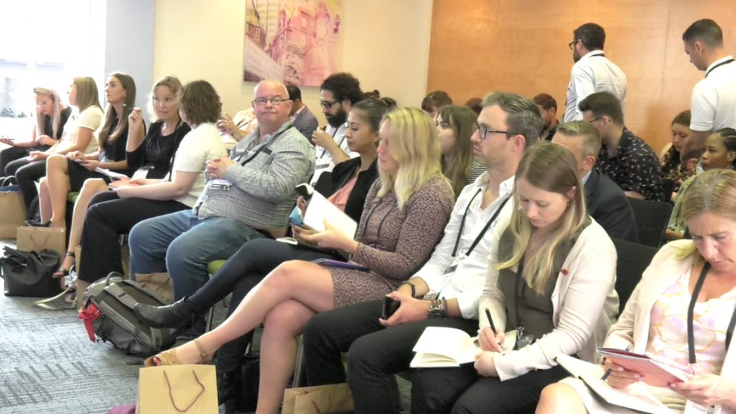 Audience for Emma Leech's talk in the Engagement stream at the GSL Conference 2019