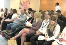 Audience for Emma Leech's talk in the Engagement stream at the GSL Conference 2019