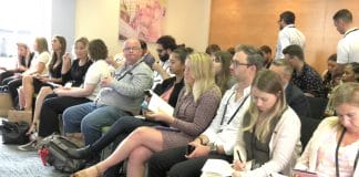Audience for Emma Leech's talk in the Engagement stream at the GSL Conference 2019