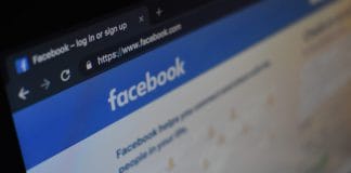 Facebook open on a computer