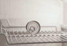 The inside of an almost empty fridge