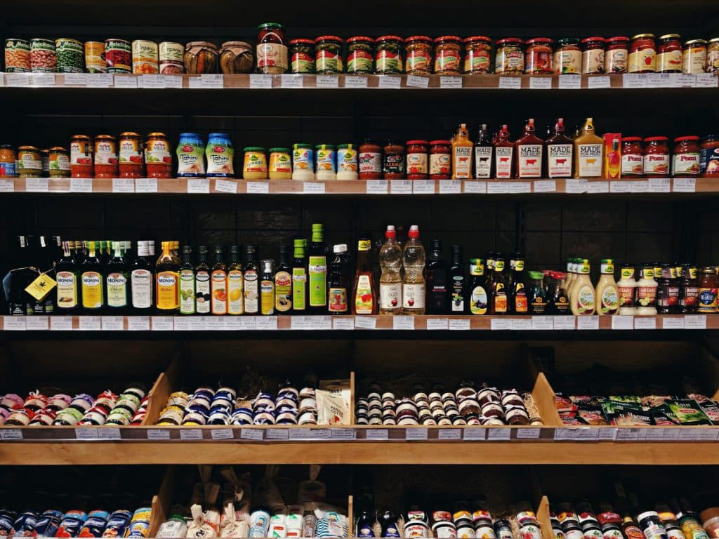A fully stocked pantry