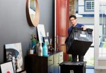 A man moving out of his apartment