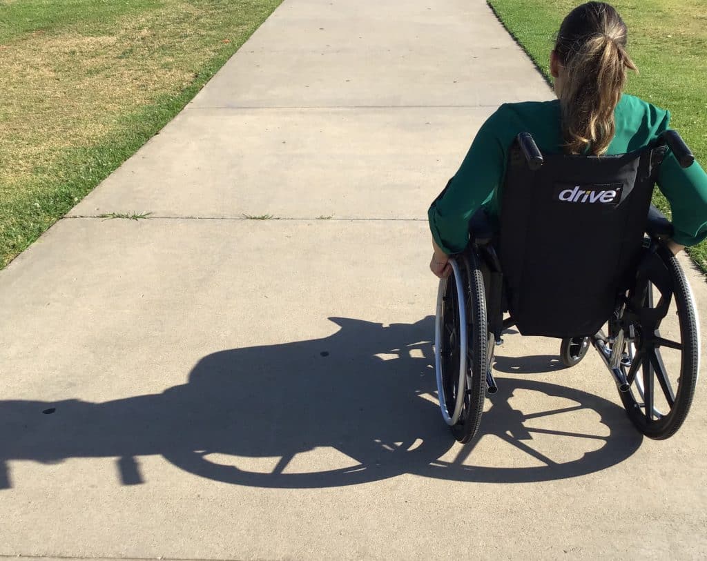 disabled woman in wheelchair