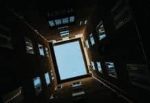 worm's-eye view of building