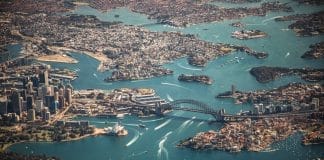 aerial photography of bridge