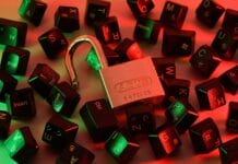 red and black love lock