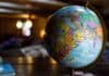 desk globe on table