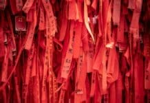 red paper strips