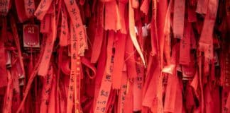 red paper strips