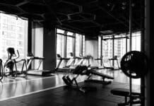 gym equipment inside room