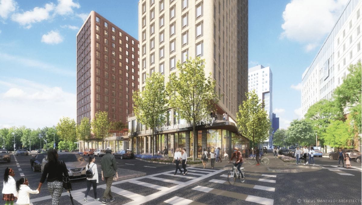 Northeastern files amended plan for 23-story residential building, increasi