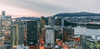 high-angle photography of city