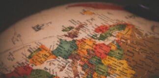 white red and green map
