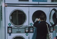 woman washing her clothes photograph