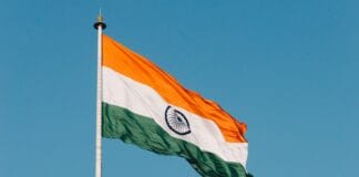 flag hanging on pole